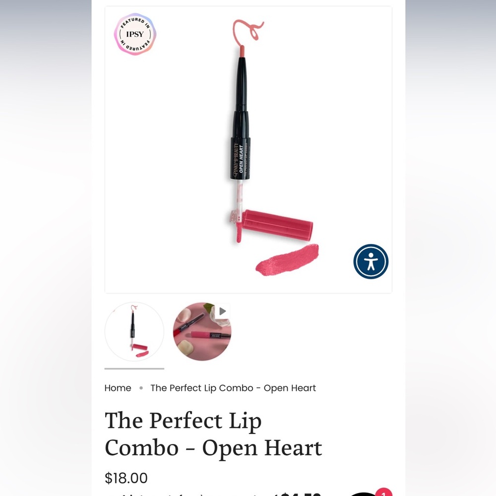 Pinky B Cosmetics The Perfect Lip Combo in Open Heart